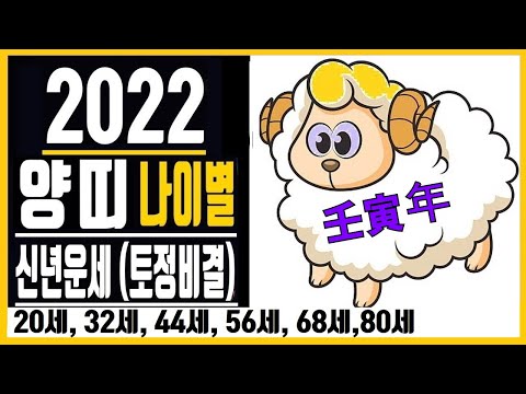   2022년의 양띠운세 임인년 양띠운세 양띠 나이별 신년운세 월별 토정비결