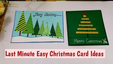 Last Minute Christmas Card Making Idea / DIY Easy  #christmascard Tutorial,  #Xmascraft
