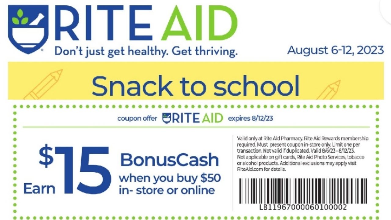 Rite Aid AD SCAN August 6 12, 2023 FIRE WEEK MUST WATCH EARN 15