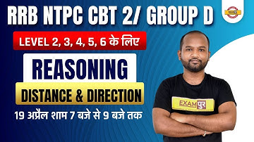 rrb ntpc cbt 2 reasoning | group d reasoning |  Distance and Direction | reasoning BY PULKIT SIR