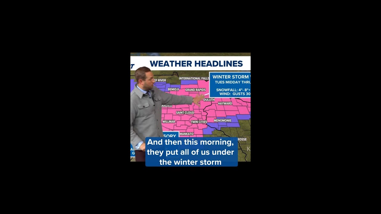 Rain changes to heavy snow Tuesday night in Minnesota - YouTube