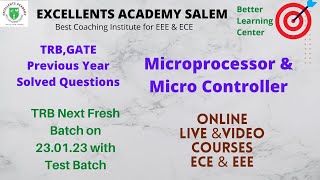 Full Micro processor and Micro Controller TRB,GATE SOLVED Questions solved in Tamil Update