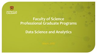 Data Science and Analytics Information Session - May 6 2020