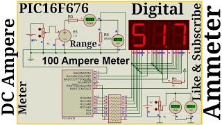 Famous 100 Ampere meter on pic16f676 | DC Ampere meter | Digital meter Wealth