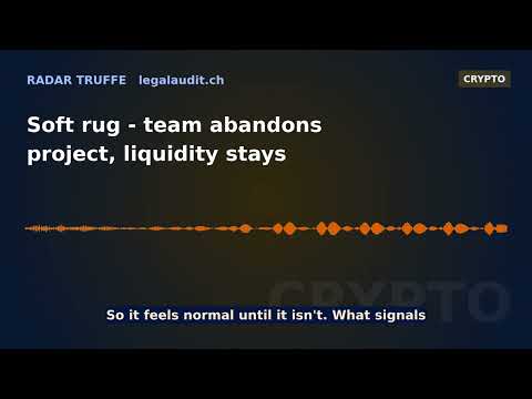Soft rug — team abandons project, liquidity stays