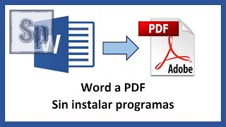Word - Crear pdf. Convertir documento de Word a PDF. Sin instalar  programas. Tutorial en español HD - YouTube