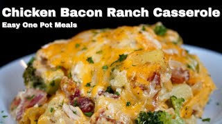 Chicken Bacon Ranch Casserole Recipe | One Pot Meals image