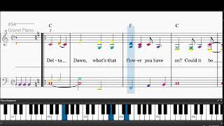 Delta Dawn by Tanya Tucker - Easy piano tutorials with sheetmusic