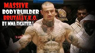 Overconfident Massive Bodybuilder Get Instant Karma by a Humble MMA Fighter - Brutal Knockout !