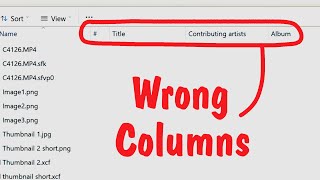 How To Fix Wrong Columns Showing Inside Folder In Windows Explorer (Details View Title Album Artist)