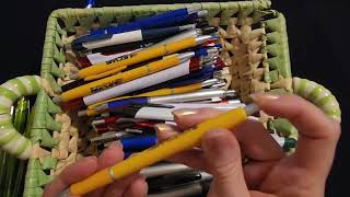 ASMR | Misprint/Overrun Pens Show & Tell (Soft Spoken) screenshot 4