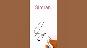 Simran name signatures#shorts
