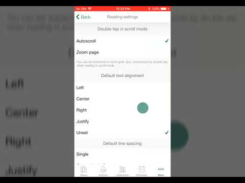 How to configure the reading options | PocketBook Reader for iOS