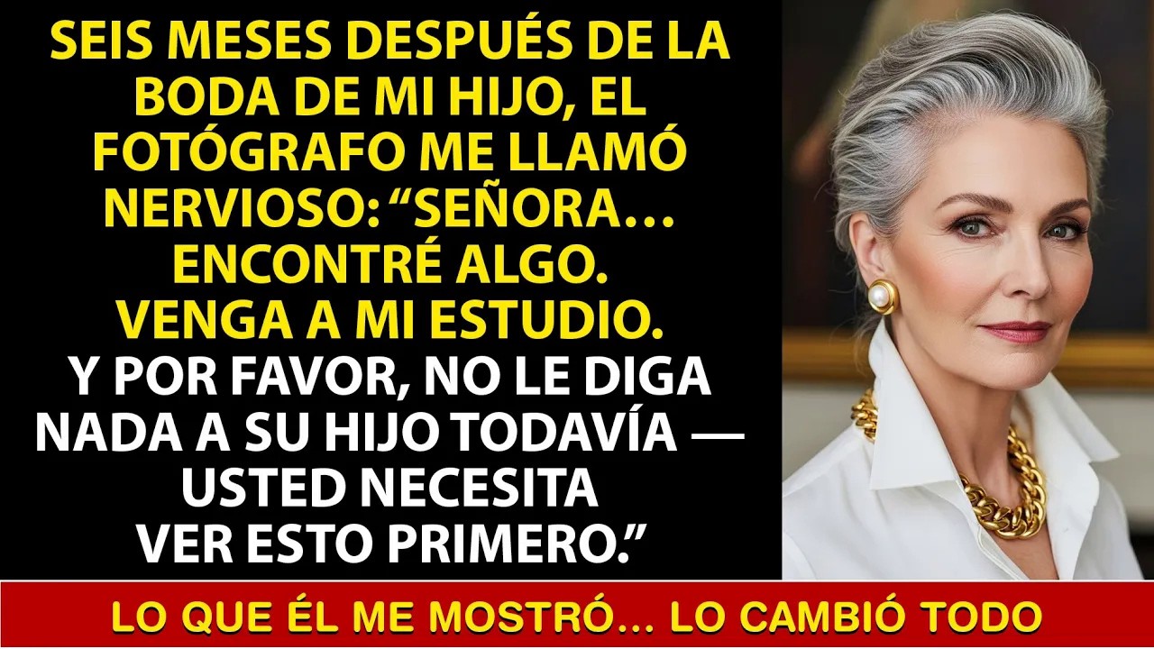 Meu filho se casou há seis meses    Hoje, o fotógrafo me ligou： “Senhora… você precisa ver isso