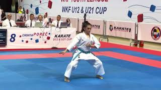 Anil Shariatpanahi Wkf Croatia Porec 2022 Youth League U12 Kata Gojushihodai Final Gold Medal