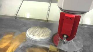 Intermac master 35plus is shaping a thombstone