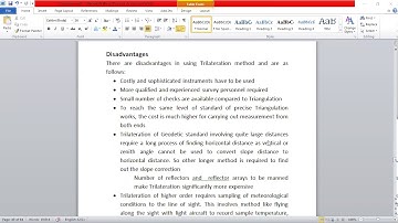 Trilateration and Traversing