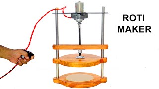 How to Make Roti Maker / DIY Press Chapati , Puri Maker With Self Motor