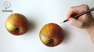 How to draw - Apple 3D Art [Drawing woo 사과그림그리기]