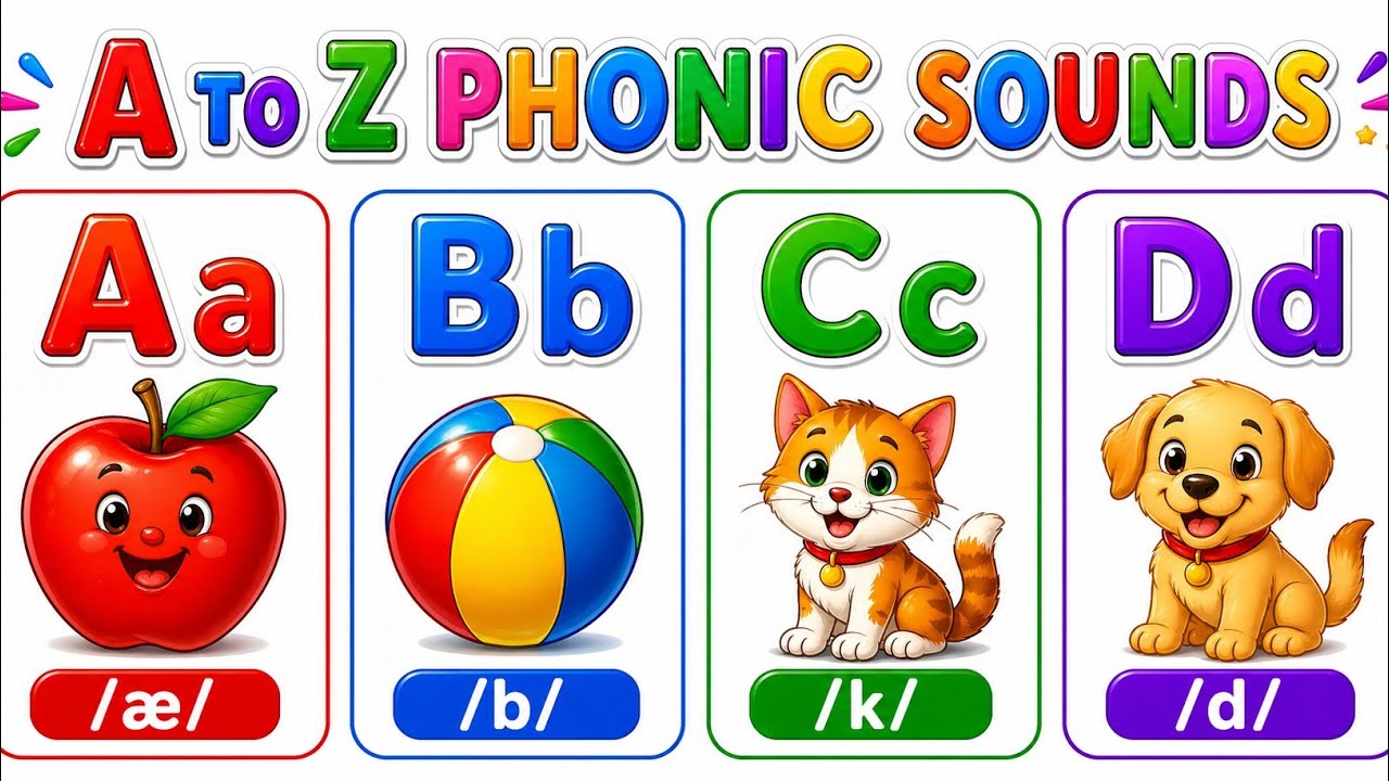 A to Z Phonics Sounds for Kids | ABC Phonics Song | Learn Letter Sounds ...