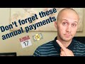 Top 10 Annual Payments People Forget To Budget For