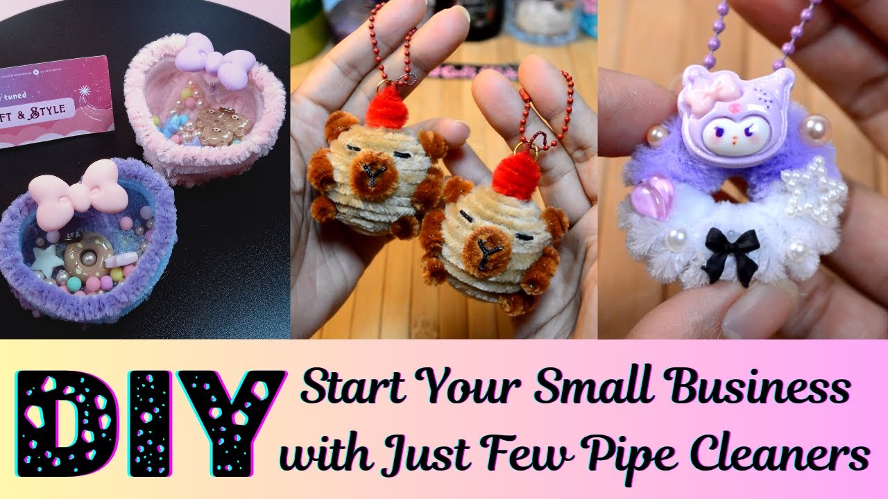 😍Start Your Small Craft Business with Just Pipe Cleaners! | 3 Easy Keychain DIYs
