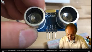 Connecting a distance sensor (HC-SR04), ESP32, Micropython - Sketching with Hardware at LMU Munich