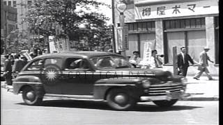 Reconstruction of Japan after WWII. New Constitution and implementation of democr...HD Stock Footage