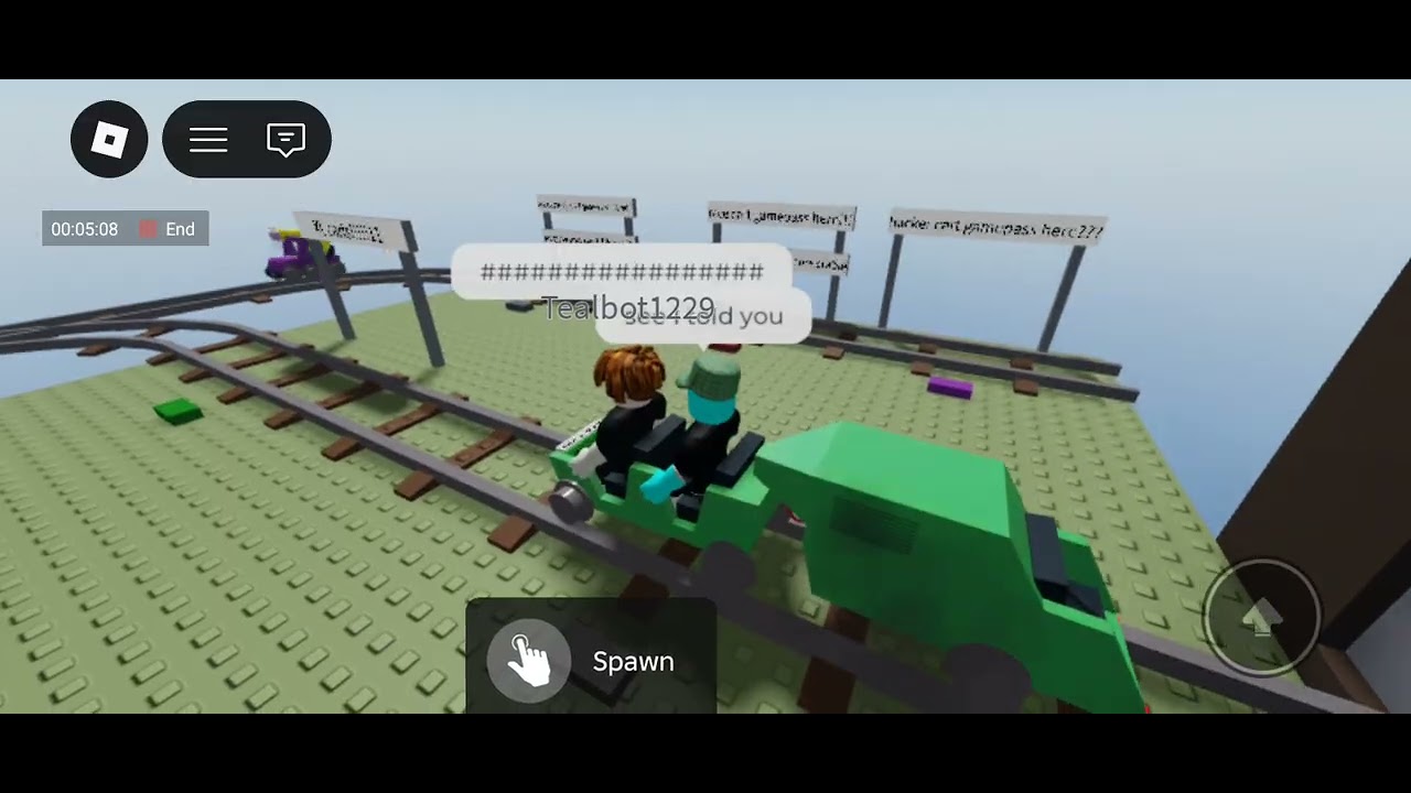Roblox: cart ride around nothing with tealbot1229 arti1227 we win for the game