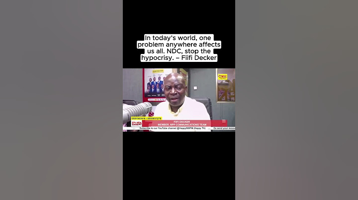 In today’s world, one problem anywhere affects us all. NDC, stop the hypocrisy. – Fiifi Decker