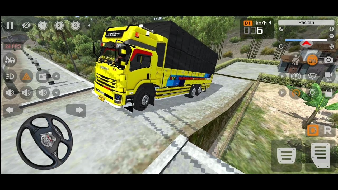 MBOIS PERMAINAN TRUCK ISUZU GIGA TRONTON BAK SETENGAH TERPAL KOTAK - GAME BUS SIMULATOR INDONESIA