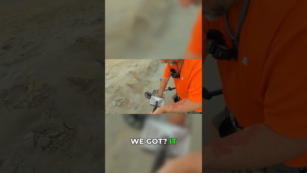 Surprised by Waves, Find an Old Rusted Quarter!