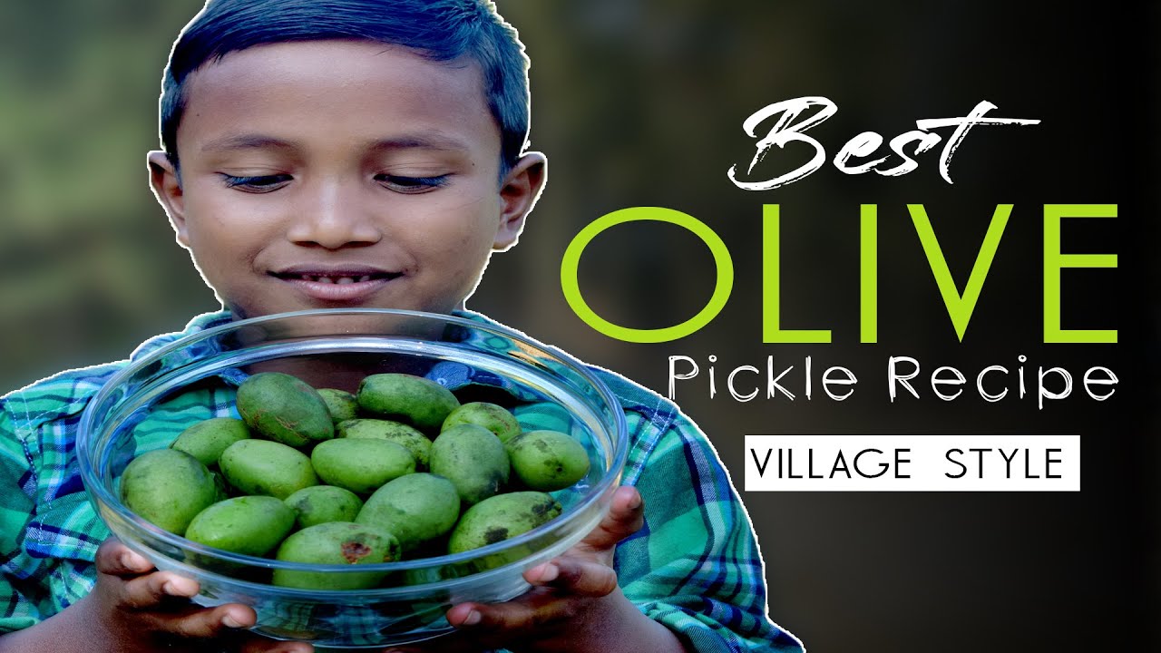 How to marinate green olives Olive Pickle Recipe by Village Food House YouTube