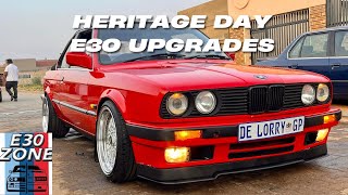 UPGRADING BMW E30 FRONT SUSPENSION ON HERITAGE DAY!!!!