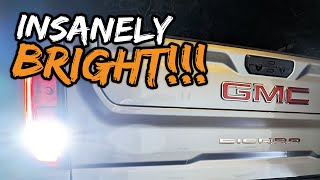 LED Upgrade // White Reverse & Red Stop/Turn Signals on my GMC Sierra from GTR Ultra LED Bulbs