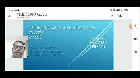 18.Observing Space Telescope, Std. 9.Vdo-2, Radio Telescope, ISRO, VDO BY Rajkumar Tirbhane