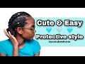 Easy Protective Style on 4A/4B Hair  #youtubeshorts #shorts