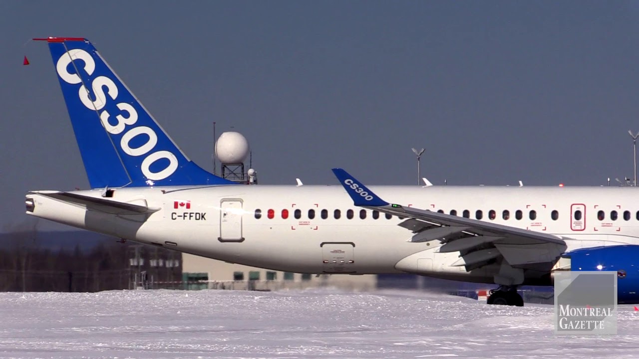 The Bombardier CS100 has a successful first flight