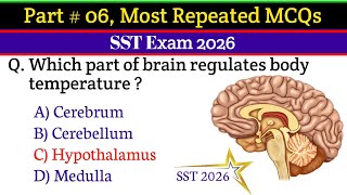 Part # 06 || Top 30 MCQs for SST Exam Preparation | Social Studies, Science & General Knowledge