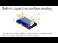 Builtin capacitive position sensing for multiuser electrostatic visuohaptic display