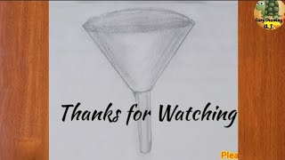 How to Draw a Funnel Step by Step | Easy Funnel Drawing for Kids and Beginners