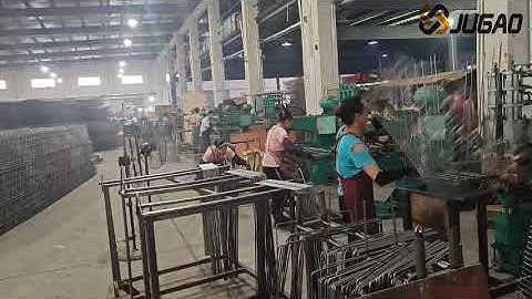 The production process of supermarket shopping cart.How to make the frame