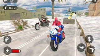 Spider Girl Stunt Rider Super hero Highway Rider Android game screenshot 3