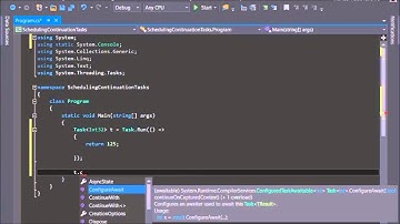C# 6.0 Tutorial - Advanced - 16. Scheduling Continuation Tasks