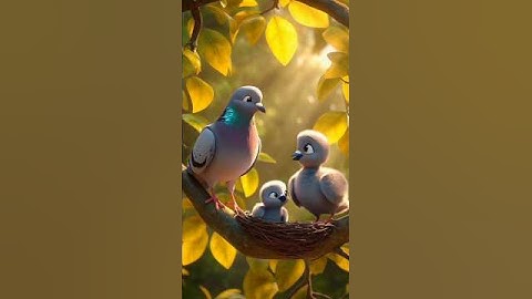 A pigeon built its nest on a lemon tree, but the nest was blown away in a storm 😭 #ai #story