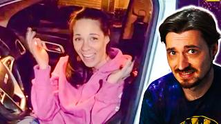 Drunk Woman Crashes And LOVES It...