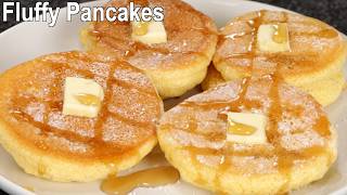 Fluffy Japanese Pancakes with 2 Eggs | How to make Soufflé Pancakes at Home | Easy Pancake Recipe