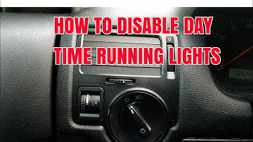 HOW TO DISABLE DAY TIME RUNNING LIGHTS JETTA MK4 VW MK4