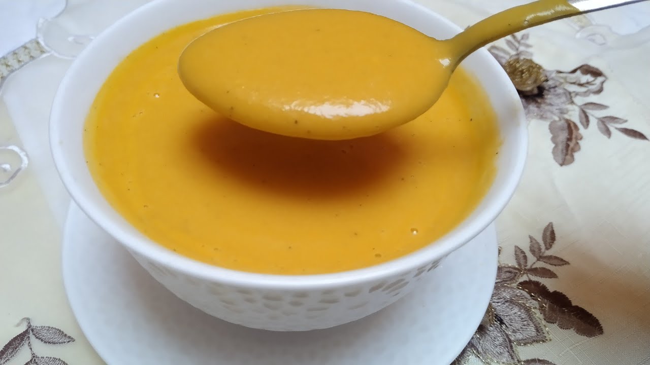 شوربة القرع الأحمر أو اليقطين متشبعوش منها لذيذة وصحية وسريعة التحضير