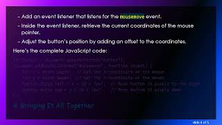 How to Create a Moving Button That Follows Your Cursor in JavaScript